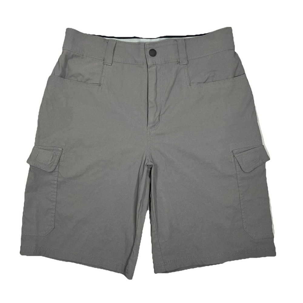 Orvis Mens Performance Cargo Shorts Gray‎ Size 32 Hiking Outdoor Nylon Stretch
